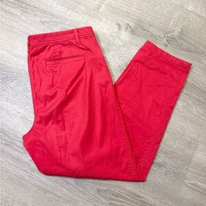 Talbots Red Straight-Leg Pants